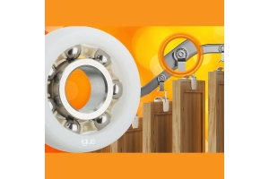 igus has developed a new hybrid ball bearing made of stainless steel and maintenance-free high-performance plastic especially for demanding applications on overhead conveyors. 