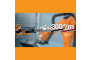 The new CFROBOT8.PLUS.030 DeviceNet cable from igus allows for reliable data transmission during torsional movements of up to ±360°/m in highly dynamic robotic applications. 