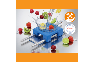 The drylin W linear guide from igus is the first linear guide with official EHEDG certification for the food industry.
